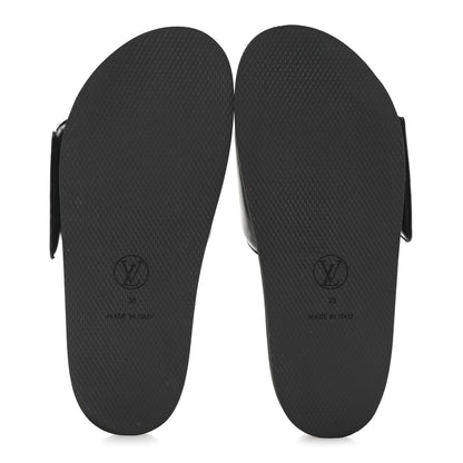 Louis Vuitton Calfskin Womens Pool Pillow Sunset Mules 38 Black 6 of 9
