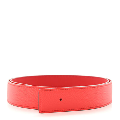 Hermes Swift Epsom 32mm Belt Strap 90 Vermilion Rose Jaipur 3 of 9