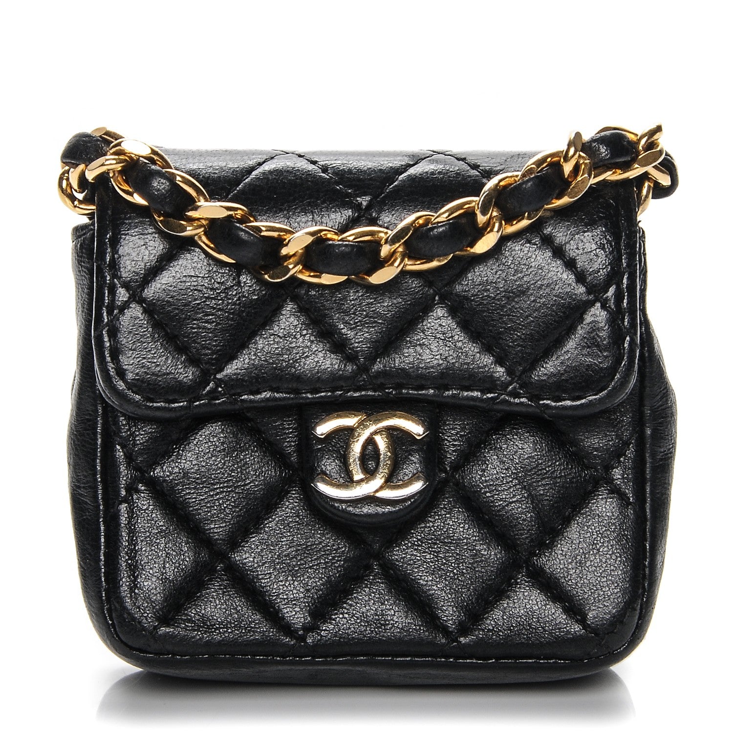 Chanel Lambskin Quilted Micro Mini Flap Black 1 of 7