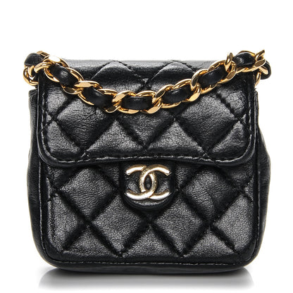 Chanel Lambskin Quilted Micro Mini Flap Black 1 of 7