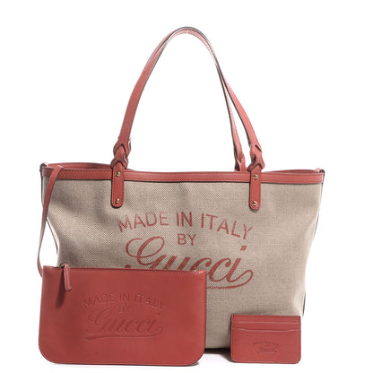 Gucci Linen Canvas Medium Craft Logo Tote 1 of 10