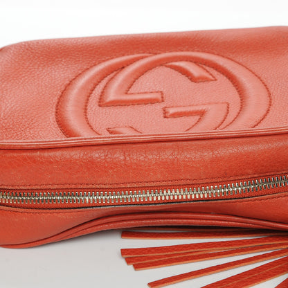Gucci Pebbled Calfskin Small Soho Disco Bag Sun Orange 7 of 9