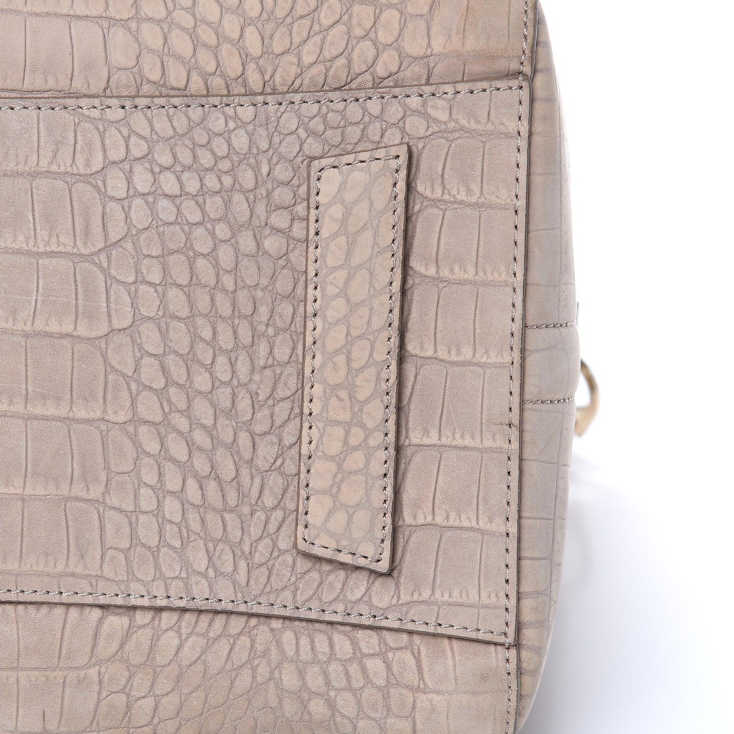 Nubuck Crocodile Embossed Medium Antigona Beige