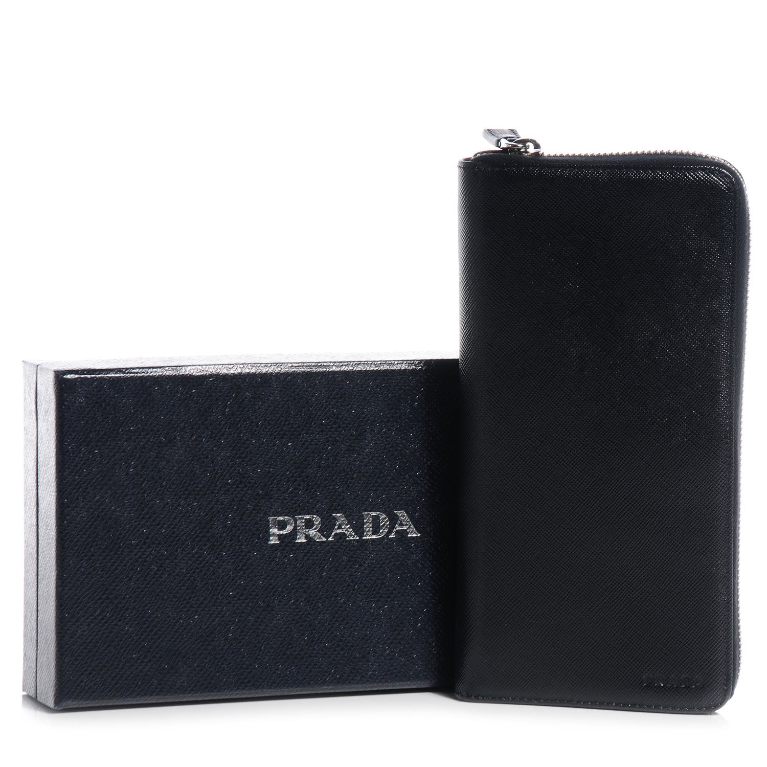 Prada Saffiano Zip Around Document Wallet Nero Black 10 of 10