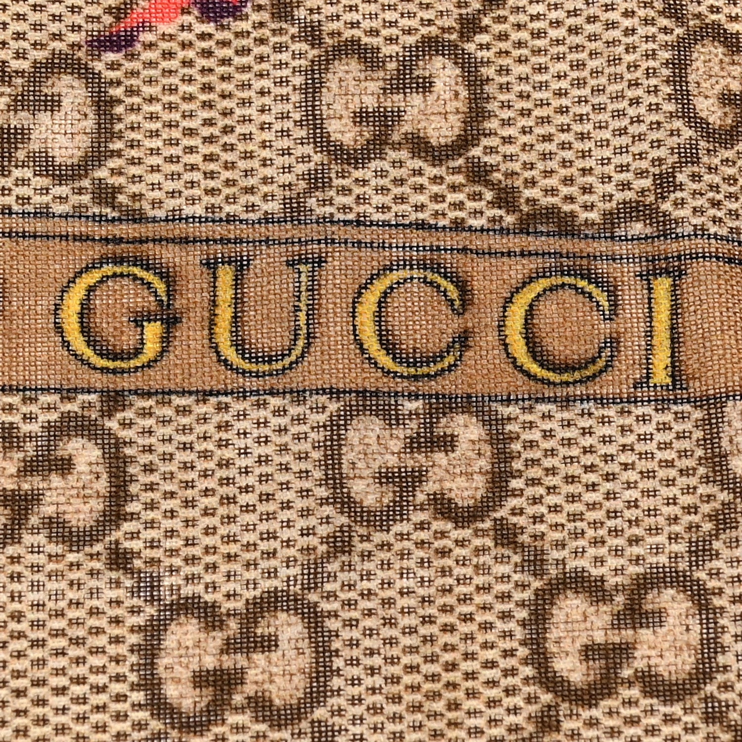 Gucci Wool Jacquard GG Monogram Big Panshie Fringe Shawl Roseate Beige 4 of 4