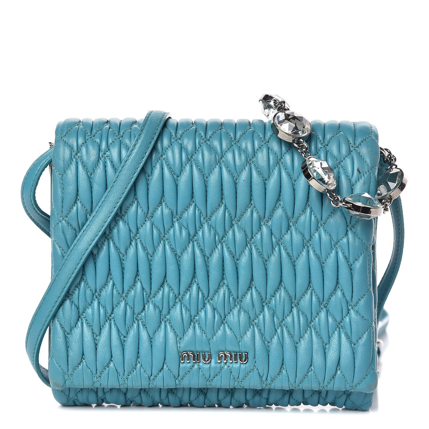 Nappa Matelasse Crystal Chain Crossbody Giada