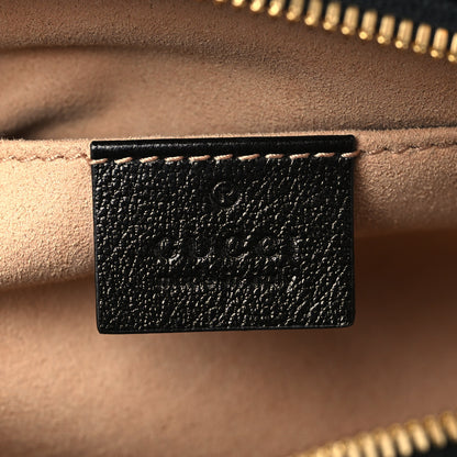 Gucci Monogram Matelasse Diagonal Small GG Marmont Chain Shoulder Bag Beige Black 6 of 6