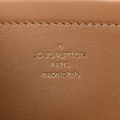 Louis Vuitton Lambskin Embossed Monogram Pochette Coussin Camel 6 of 9
