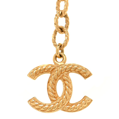 Chanel Resin Chain CC Pendant Necklace Gold Black 5 of 6