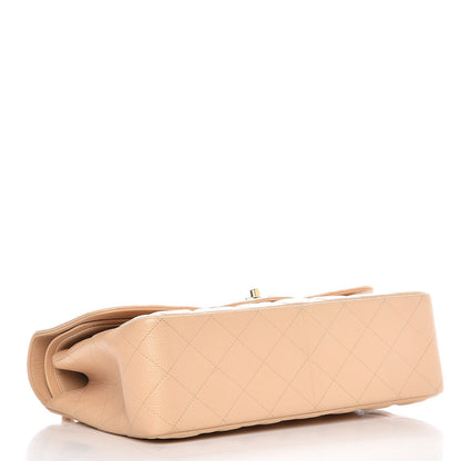 Chanel Caviar Quilted Jumbo Double Flap Beige 5 of 10