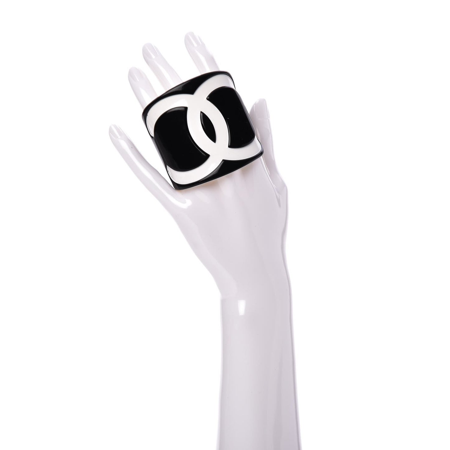 Resin CC Wide Cuff Black White