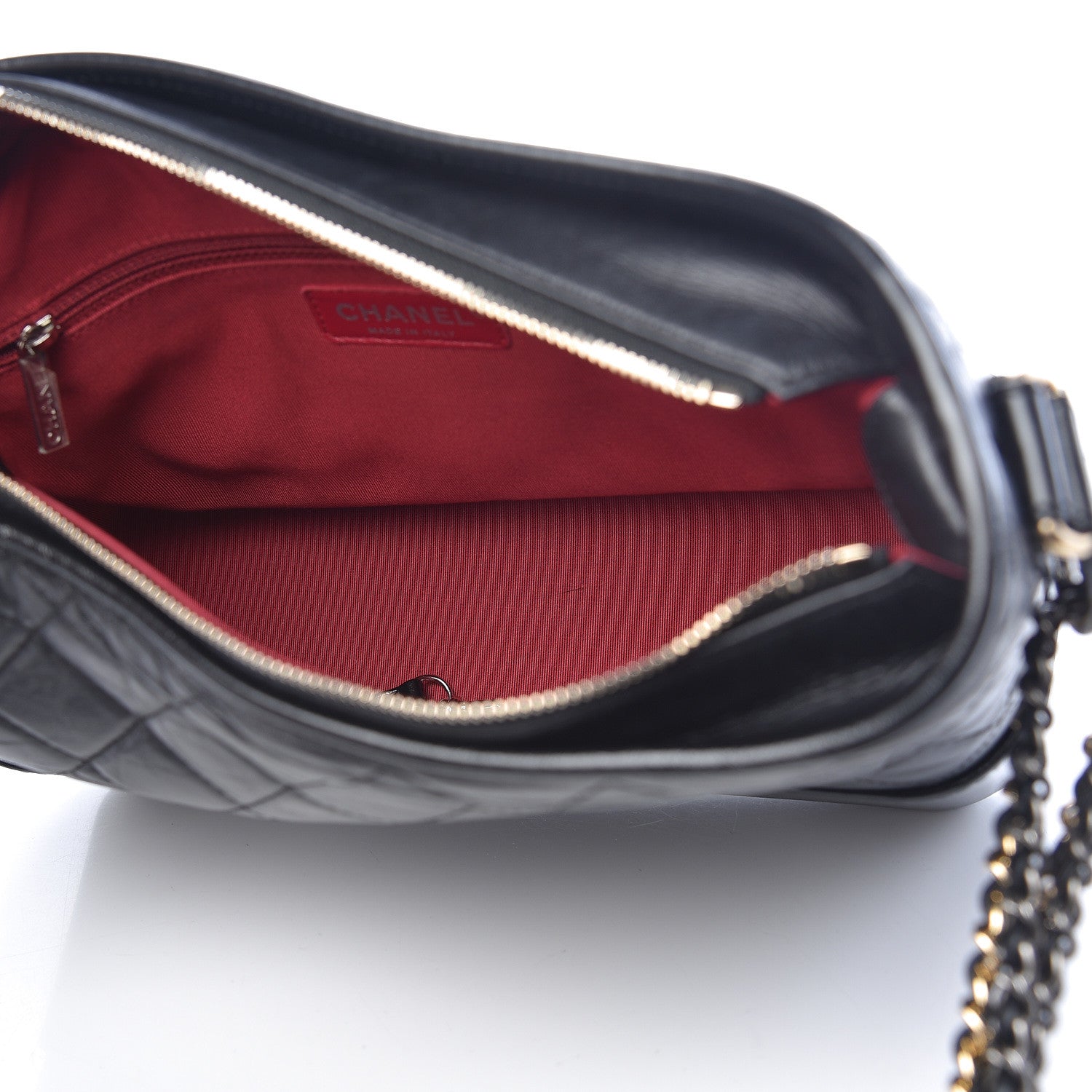 Chanel Aged Calfskin Quilted Medium Gabrielle Hobo Black 5 of 15