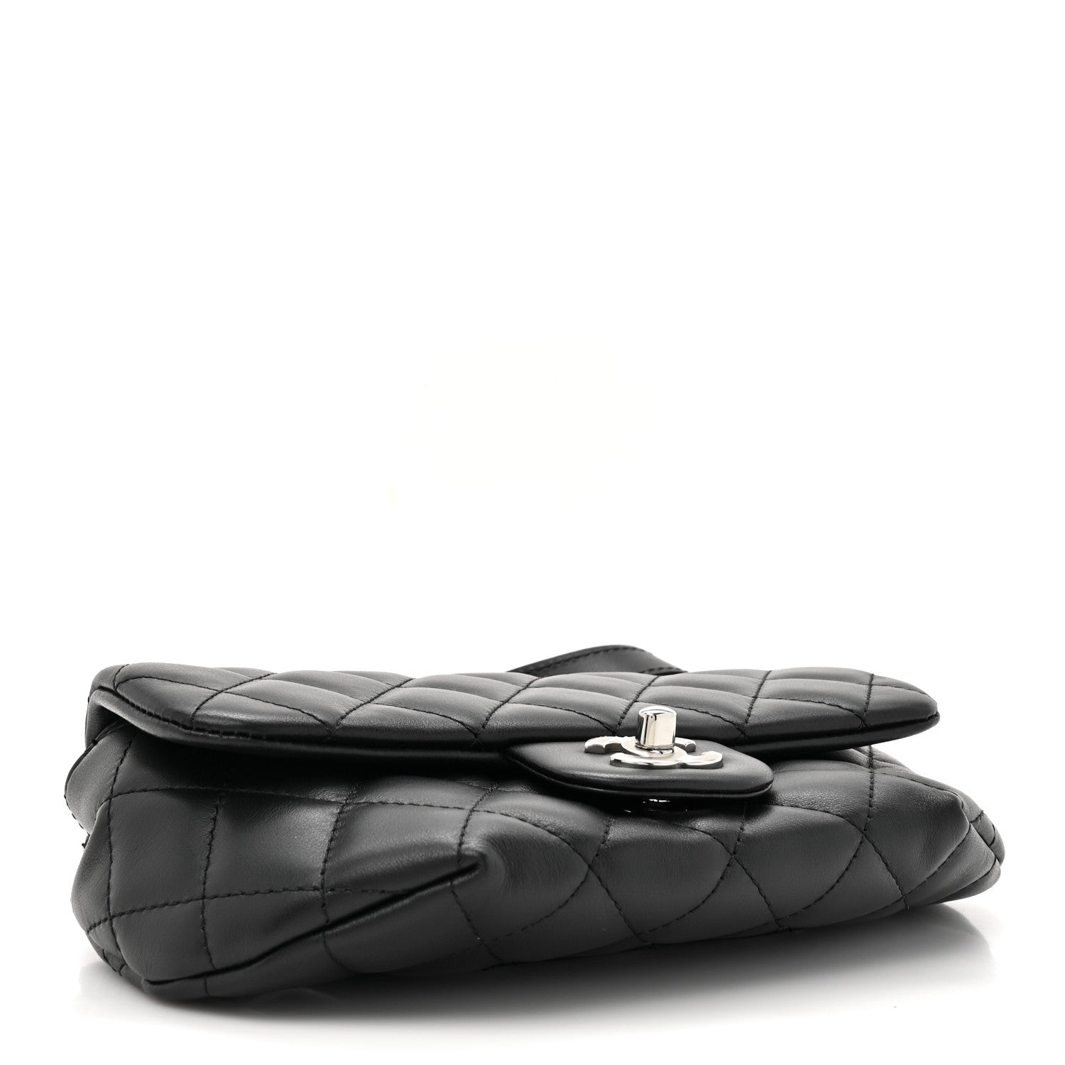 Chanel Calfskin Quilted CC Uniform Flap Belt Bag Black 4 of 10