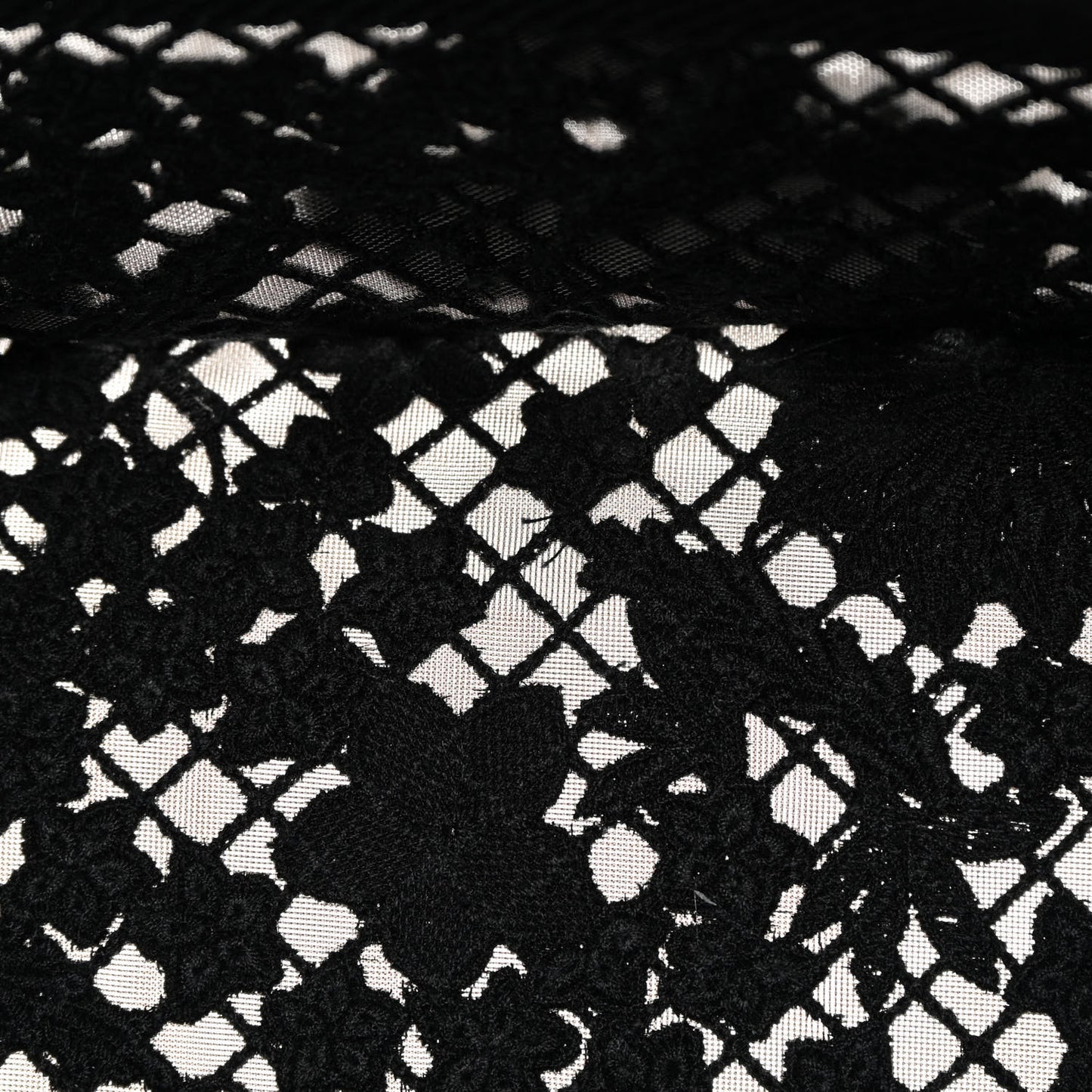 Embroidered D-Lace Medium Book Tote Black Multicolor