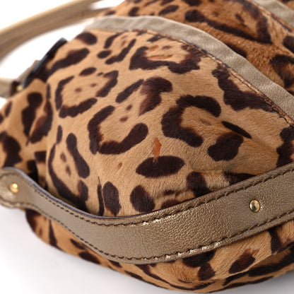 Valentino Garavani Calf Hair Leopard Print Shoulder Bag Gold 7 of 24
