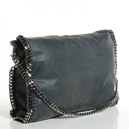 Stella McCartney Shaggy Deer Falabella Fold Over Tote Blue 3 of 14
