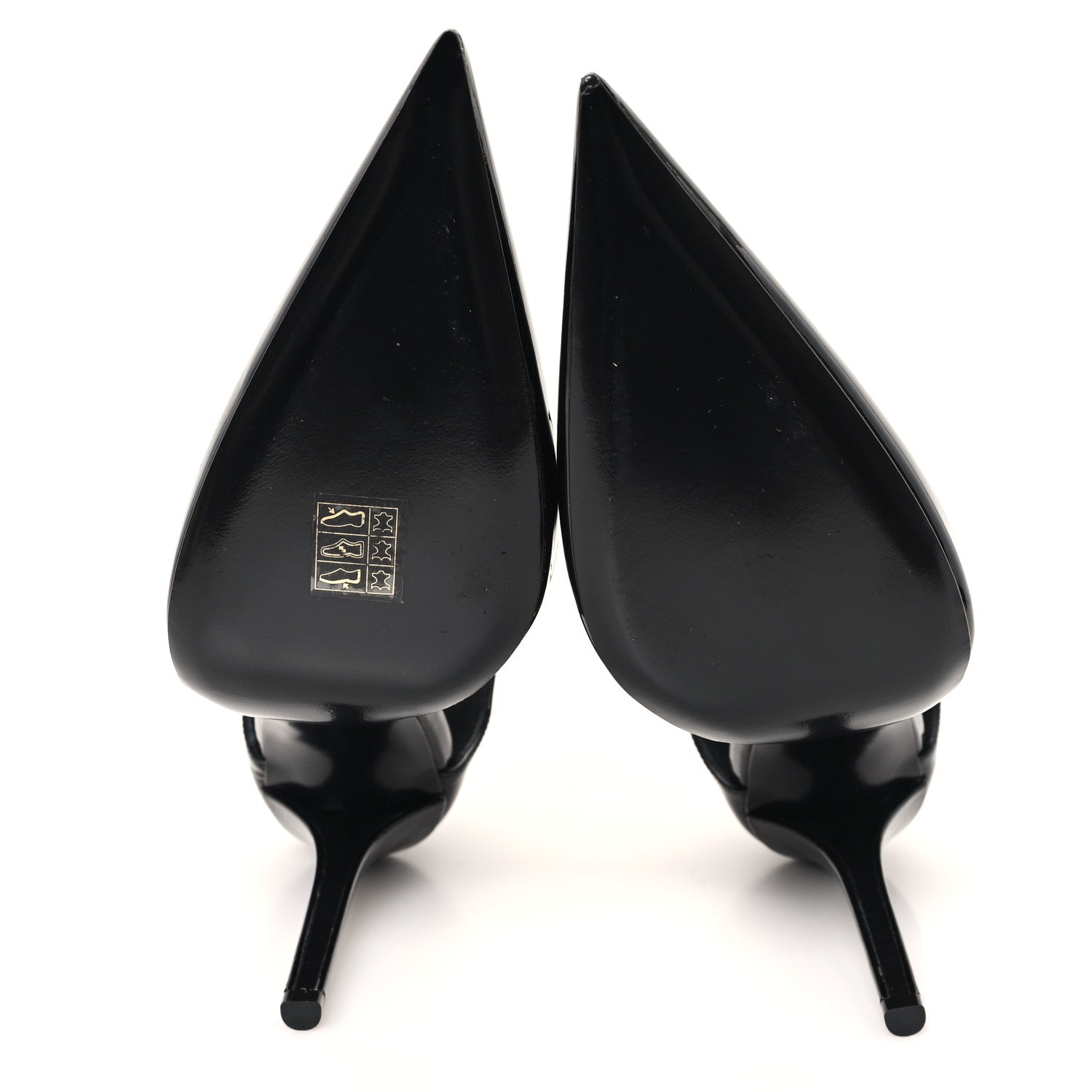 Saint Laurent Patent Avenue 110 Ankle Strap Pointed Pumps 41 Black 6 of 10