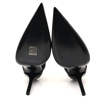 Saint Laurent Patent Avenue 110 Ankle Strap Pointed Pumps 41 Black 6 of 10