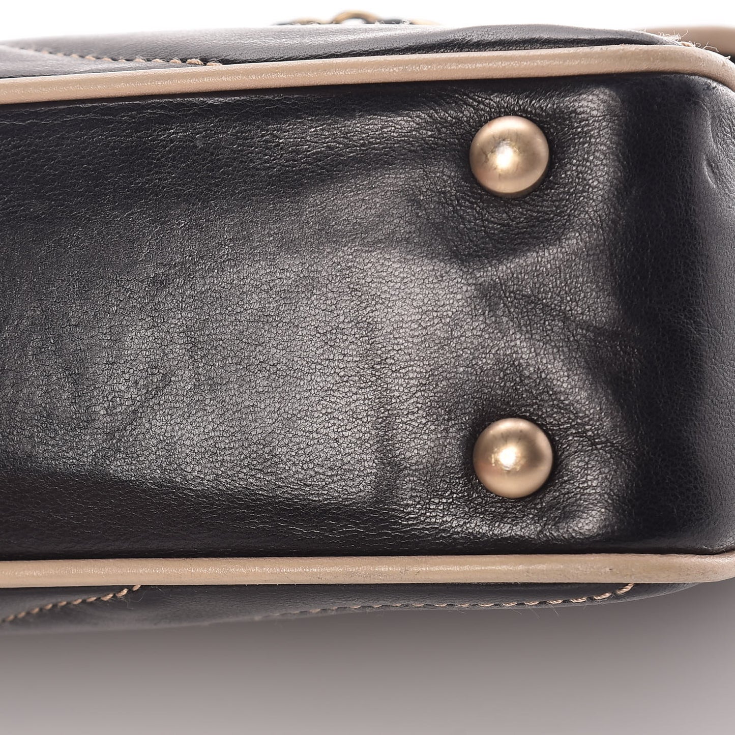 Lambskin Chevron Small Single Flap Bag Black Beige