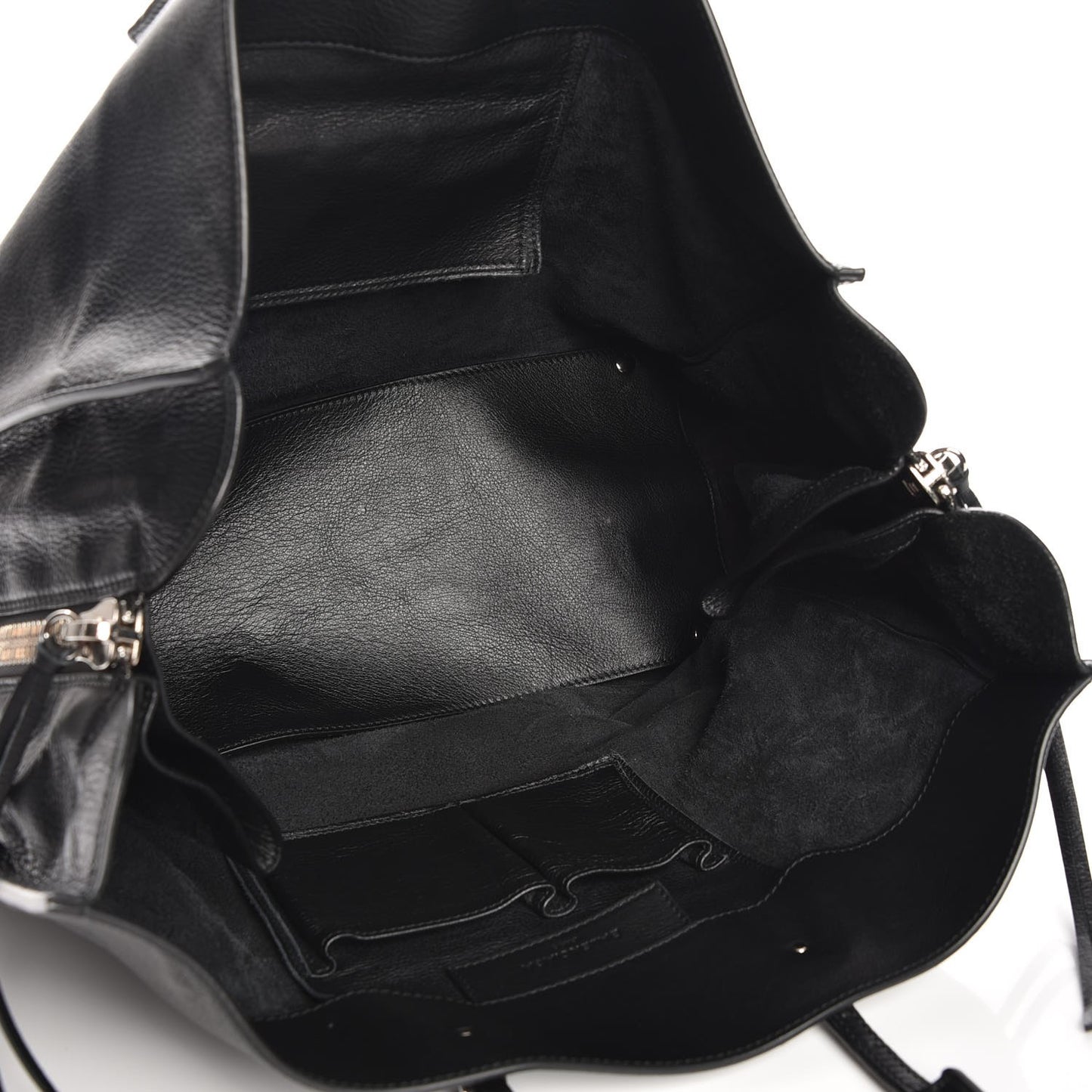 Supple Calfskin Papier A4 Zip Around Tote Black