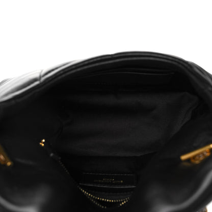 Saint Laurent Lambskin Quilted Toy Loulou Puffer Monogram Chain Satchel Black 5 of 9