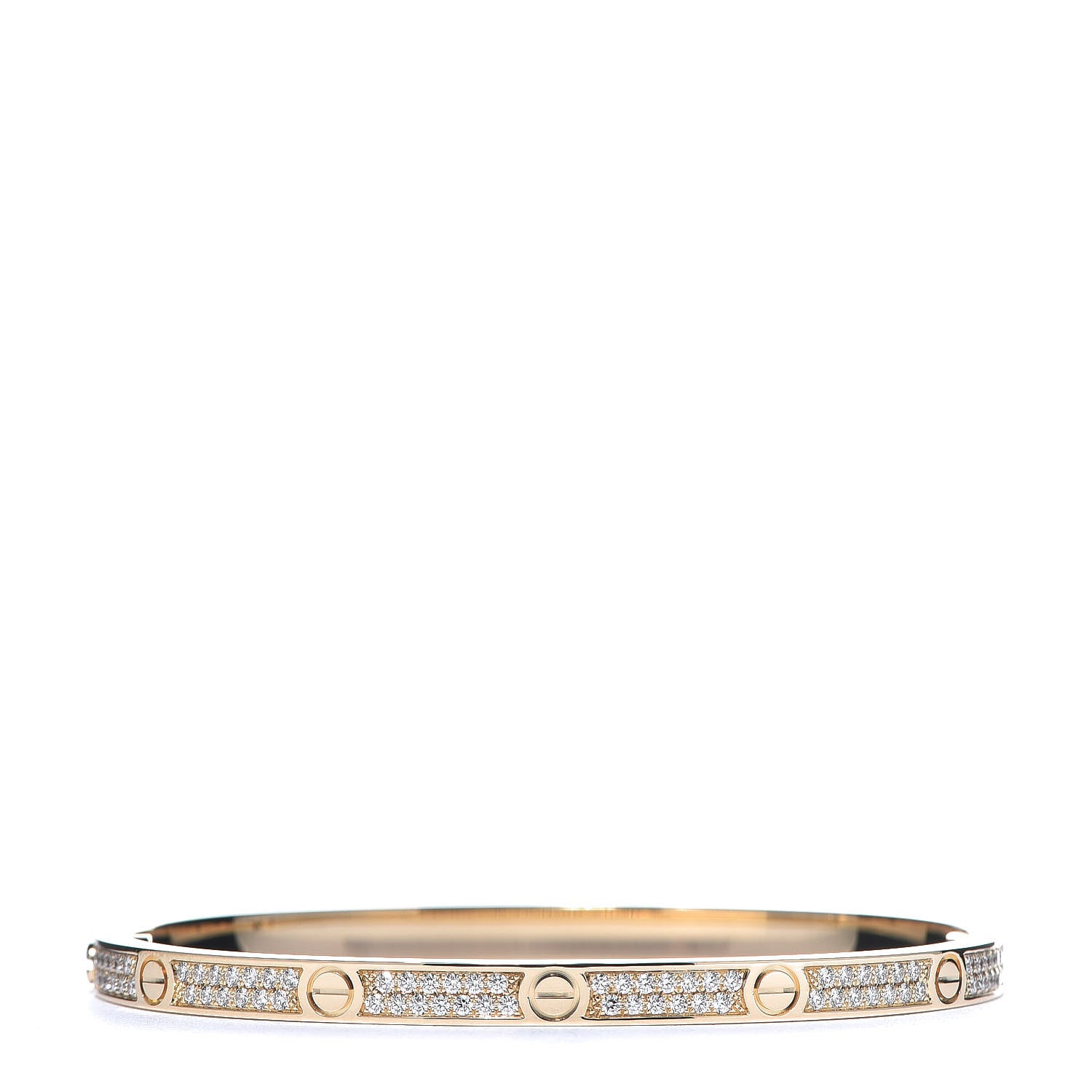 Cartier 18K Yellow Gold Diamond Small LOVE Paved Bracelet 15 3 of 6