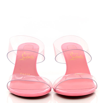 Christian Louboutin Patent PVC Just Nothing 85 Slide Sandals 36.5 Bubblegum 2 of 11