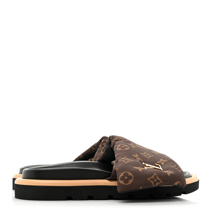 Louis Vuitton Nylon Monogram LV Pool Pillow Flat Comfort Mule 41 Cacao Brown 4 of 13