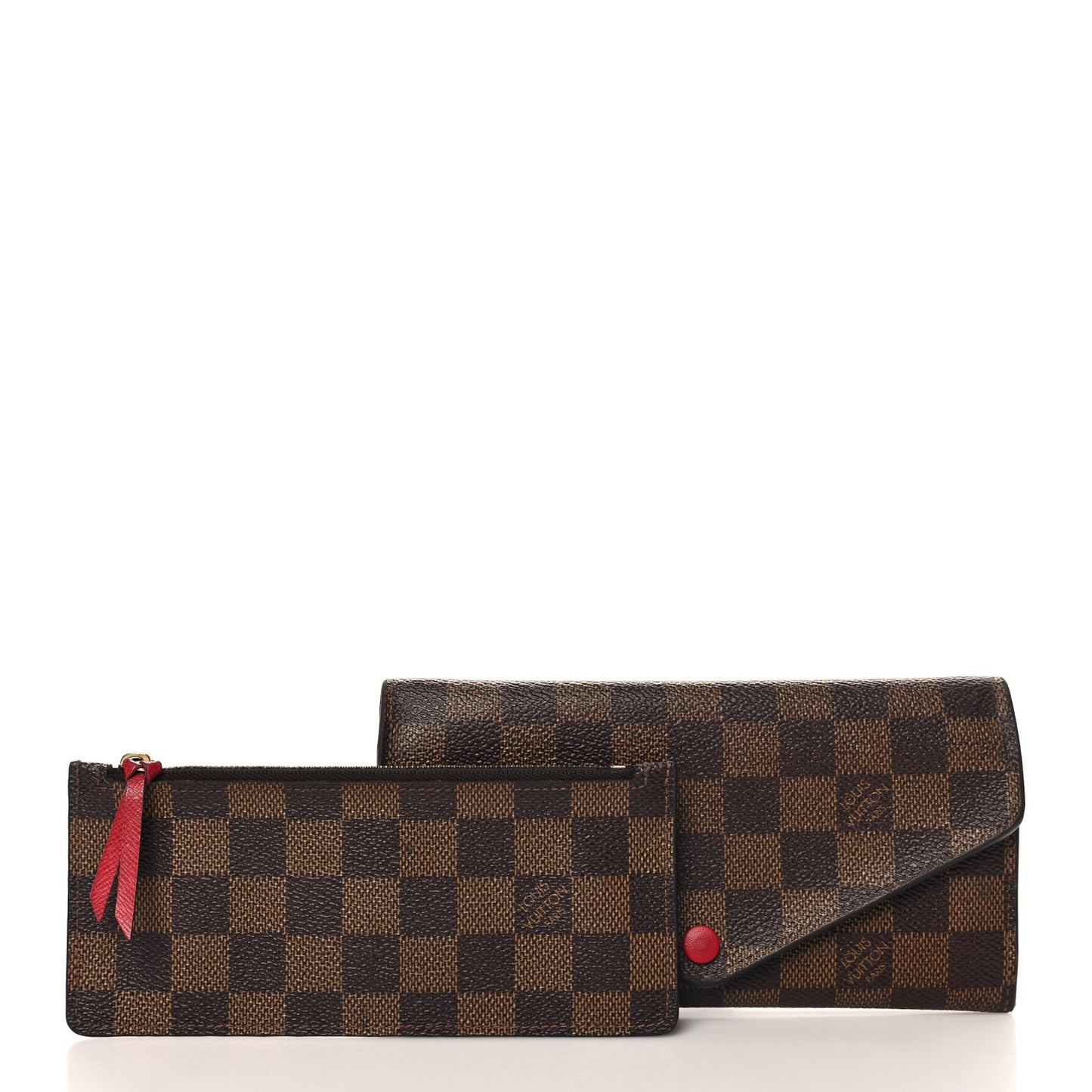 Damier Ebene Josephine Wallet Red