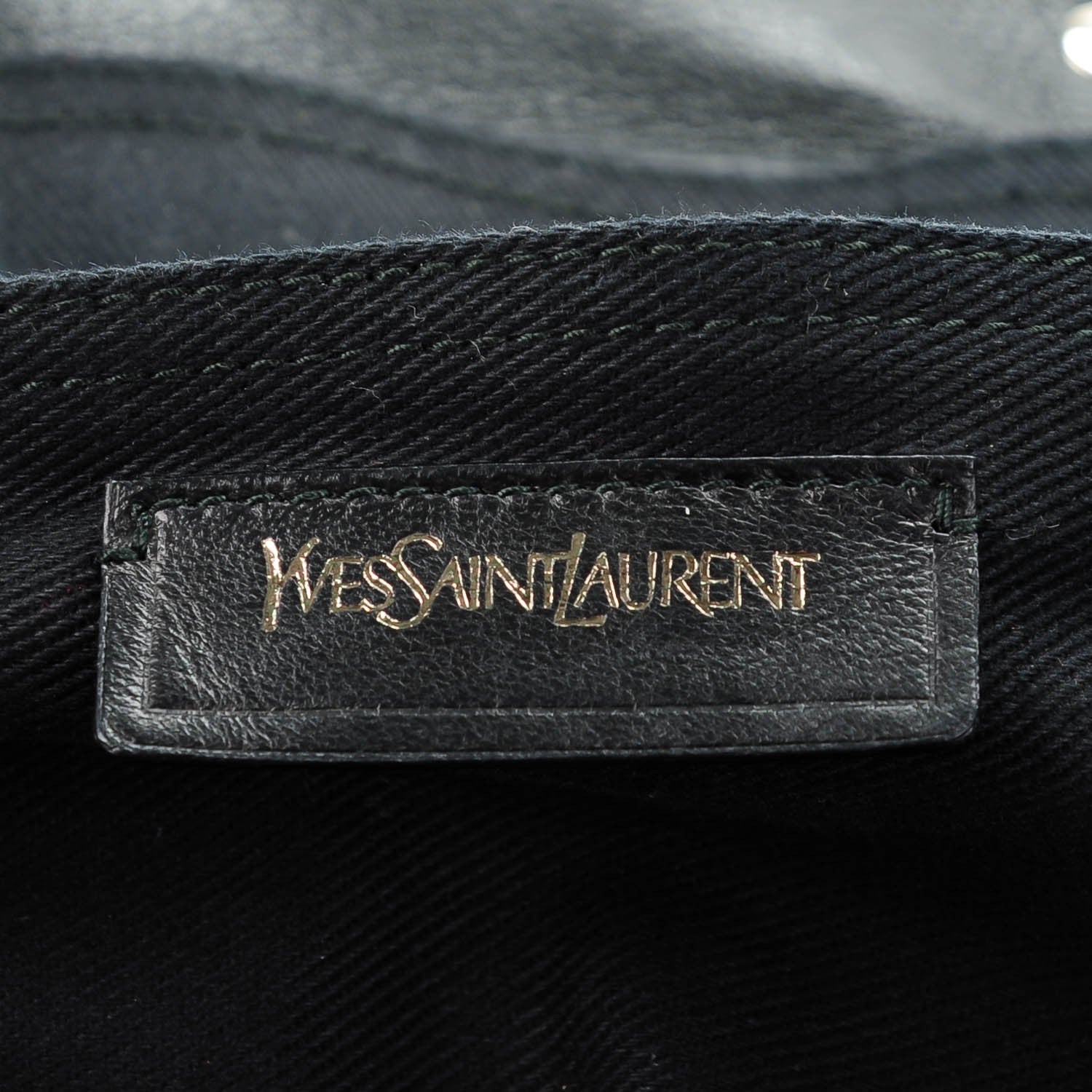 Saint Laurent Calfskin Canvas Medium Muse Two Black 6 of 7