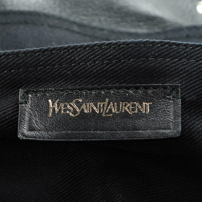 Saint Laurent Calfskin Canvas Medium Muse Two Black 6 of 7