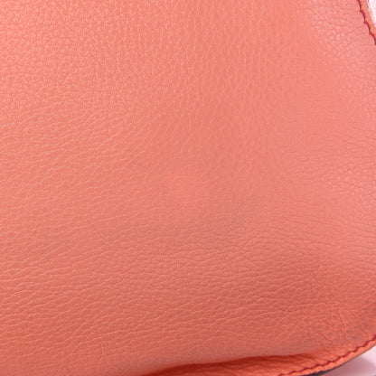 Chloe Grained Calfskin Medium Marcie Saddle Bag Coral Pop 13 of 14