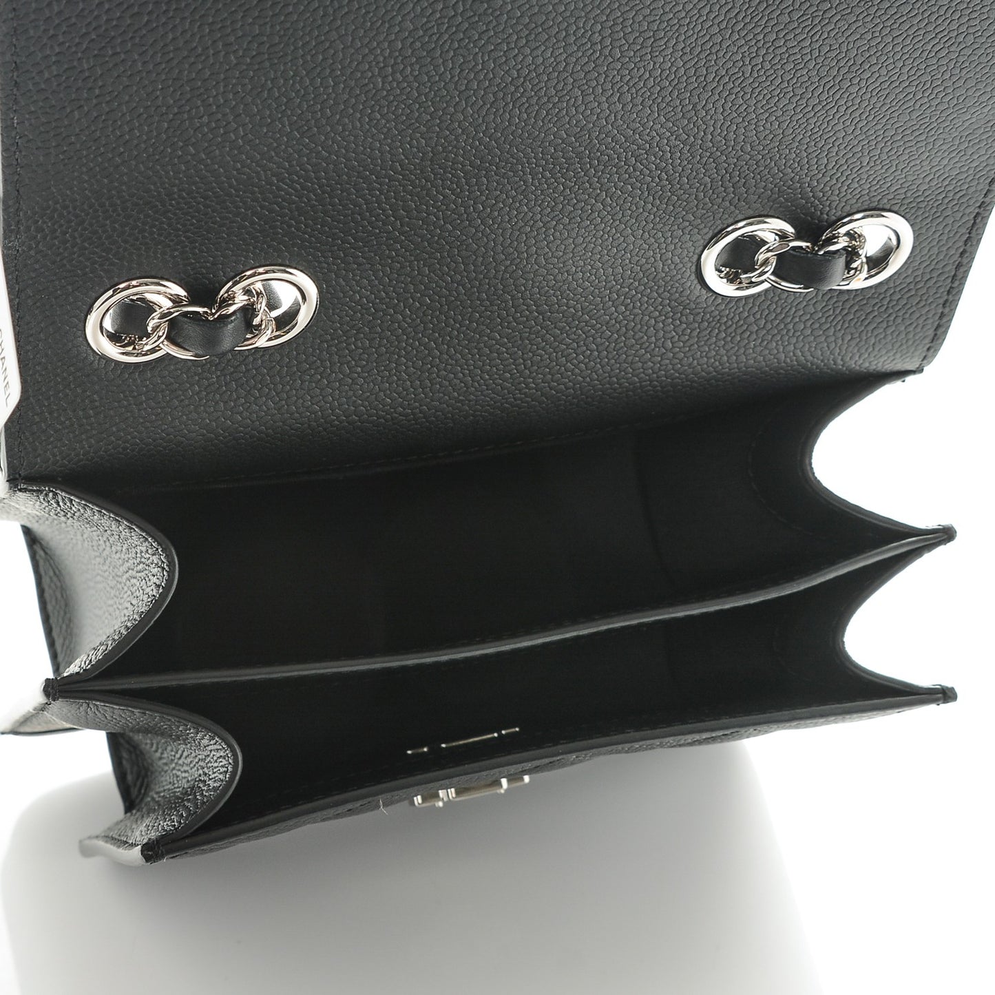 Caviar Quilted CC Box Flap Black