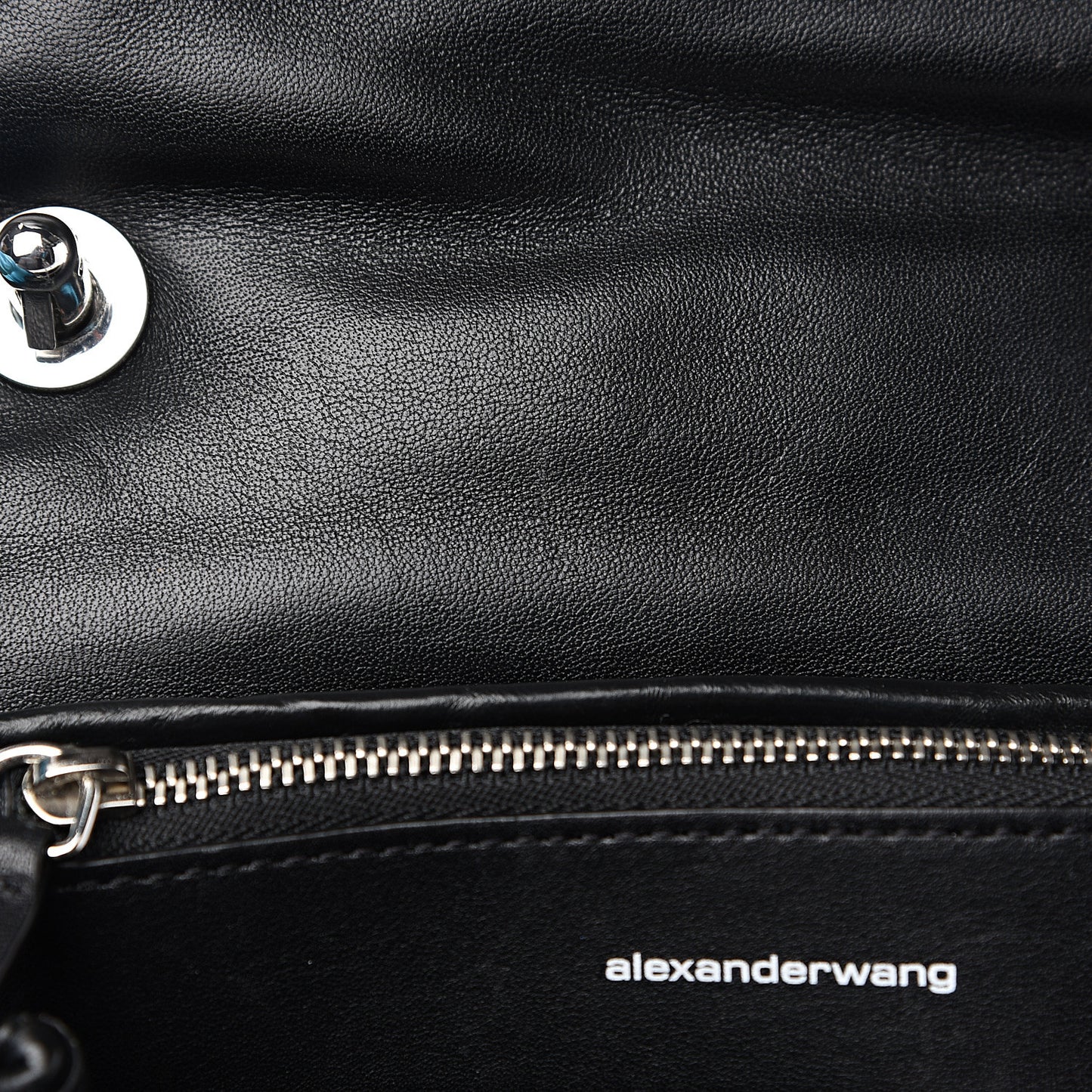 Calfskin Quilted Halo Crossbody Bag Black