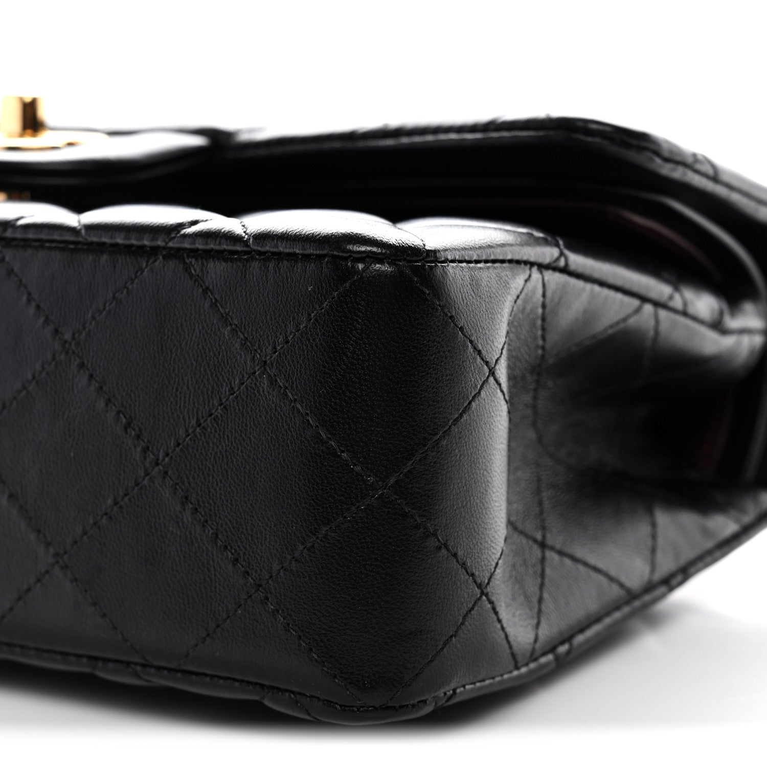 Chanel Lambskin Quilted Small Double Flap Black 10 of 12