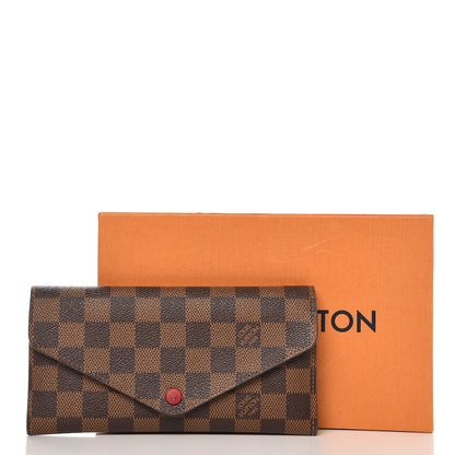 Louis Vuitton Damier Ebene Josephine Wallet Red 9 of 9