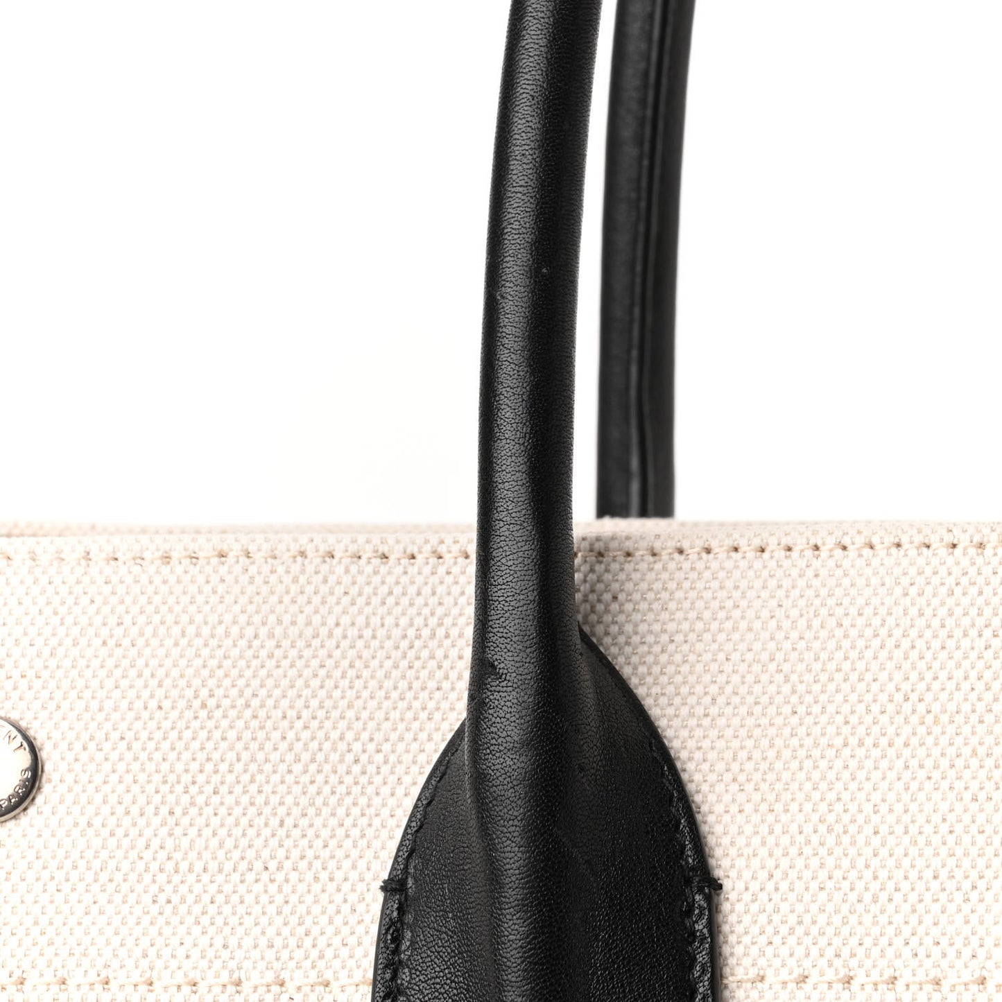 Linen Calfskin Small Rive Gauche Tote Optic White