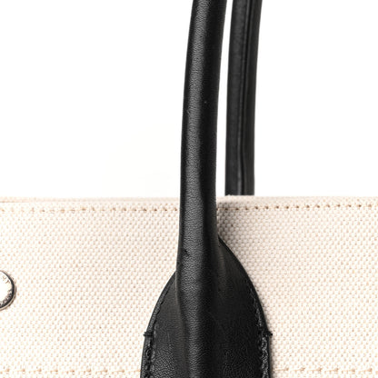 Saint Laurent Linen Calfskin Small Rive Gauche Tote Optic White 10 of 10