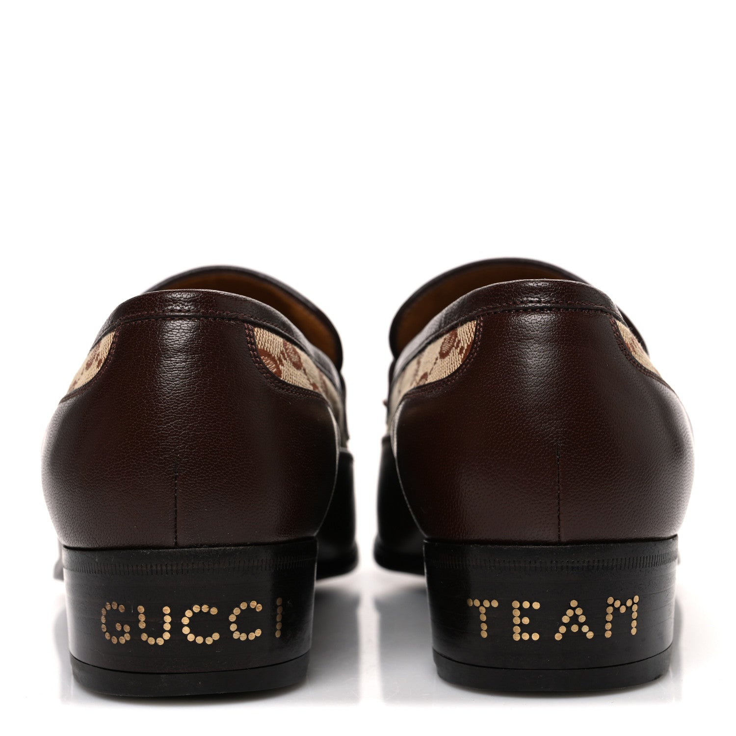 Gucci GG Monogram Goatskin Mens GG Loafers 8.5 Brown 6 of 11