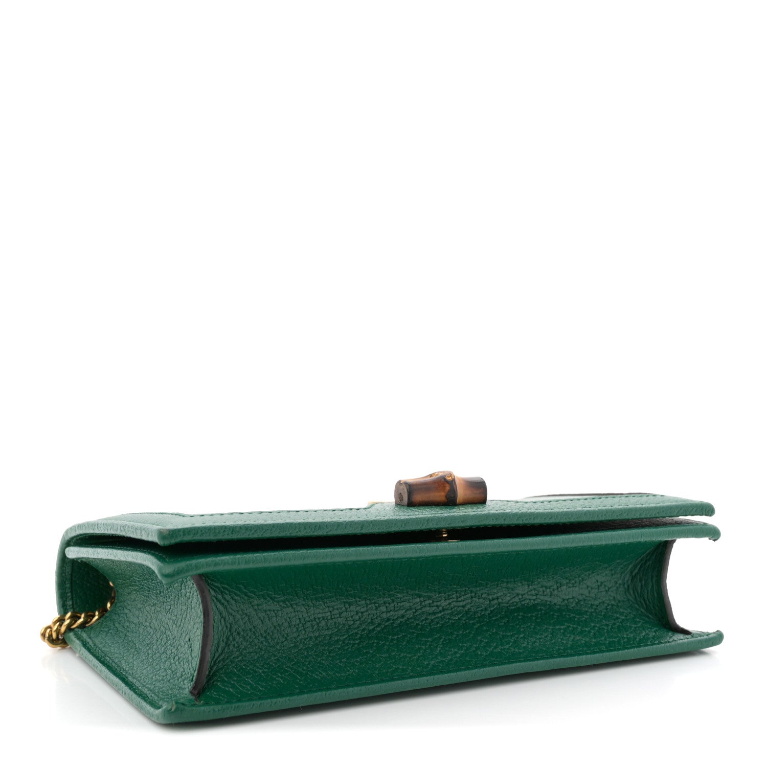 Gucci Dollar Pigprint Diana Chain Wallet Green 4 of 11