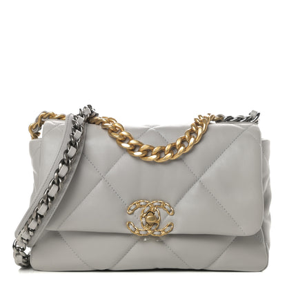 Chanel Lambskin Quilted Medium Chanel 19 Flap Grey 1 of 11