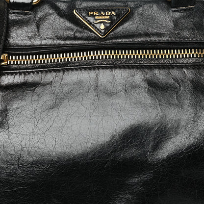 Prada Vitello Shine Satchel Black 7 of 10