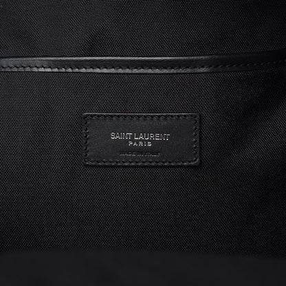 Saint Laurent Glitter Canvas City Backpack Gun Metal 10 of 14