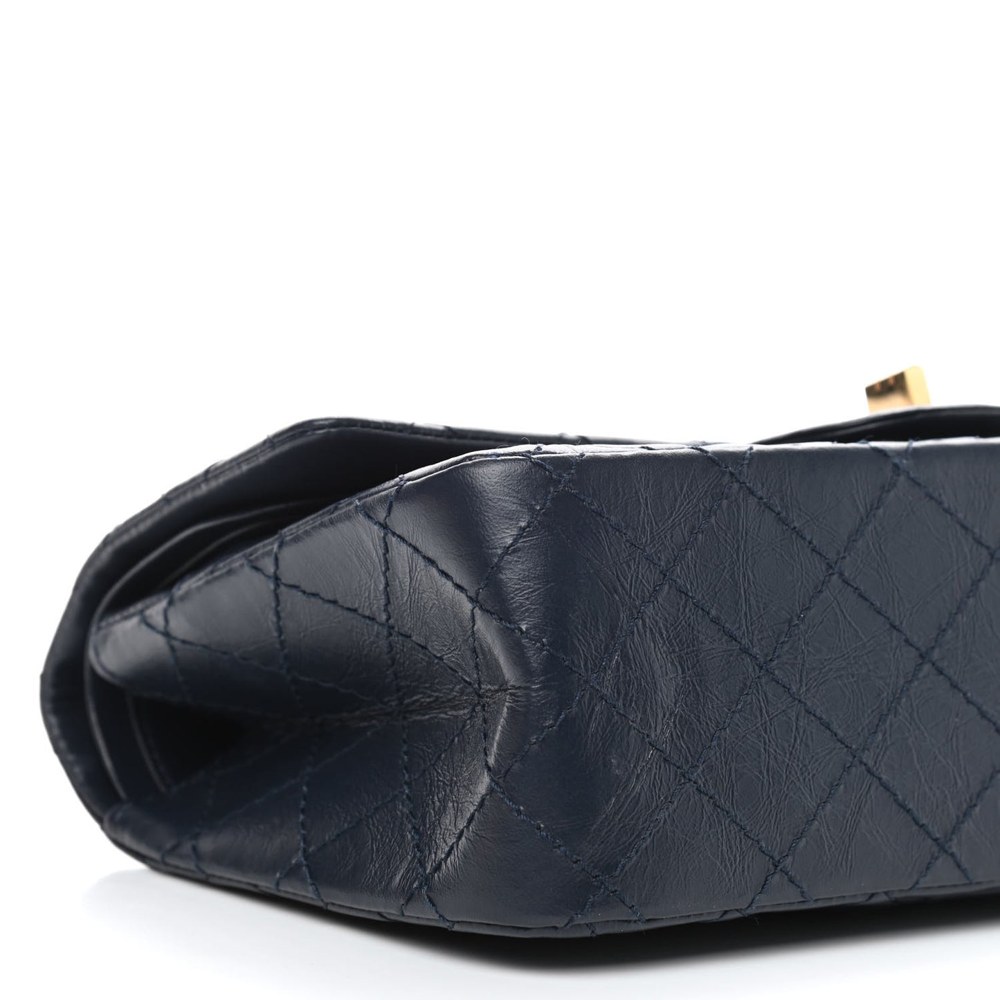 Aged Calfskin Quilted 2.55 Reissue 225 Flap Navy