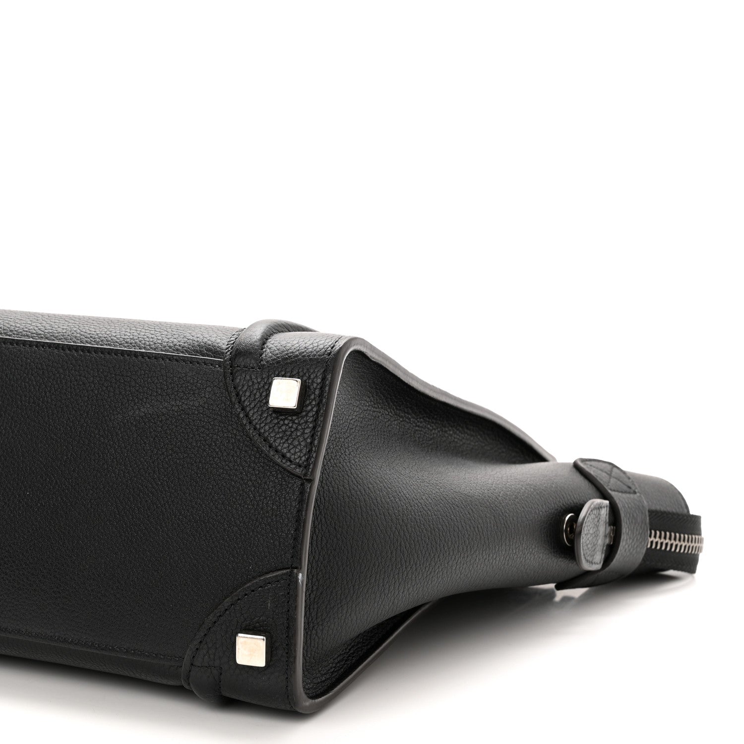 Celine Drummed Calfskin Micro Luggage Black 10 of 12