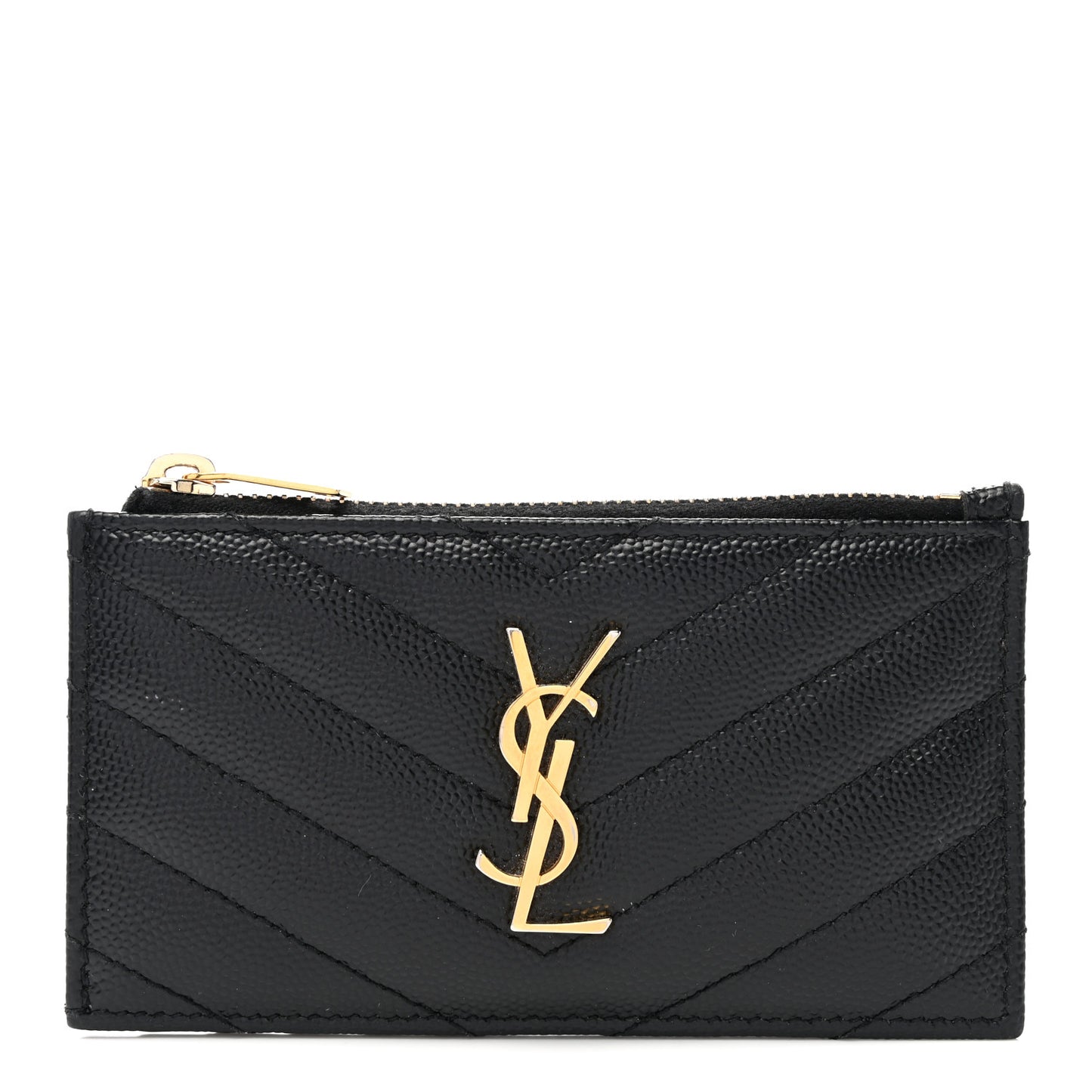 Monogram Grain de Poudre 5 Fragments Zip Pouch Card Holder Black
