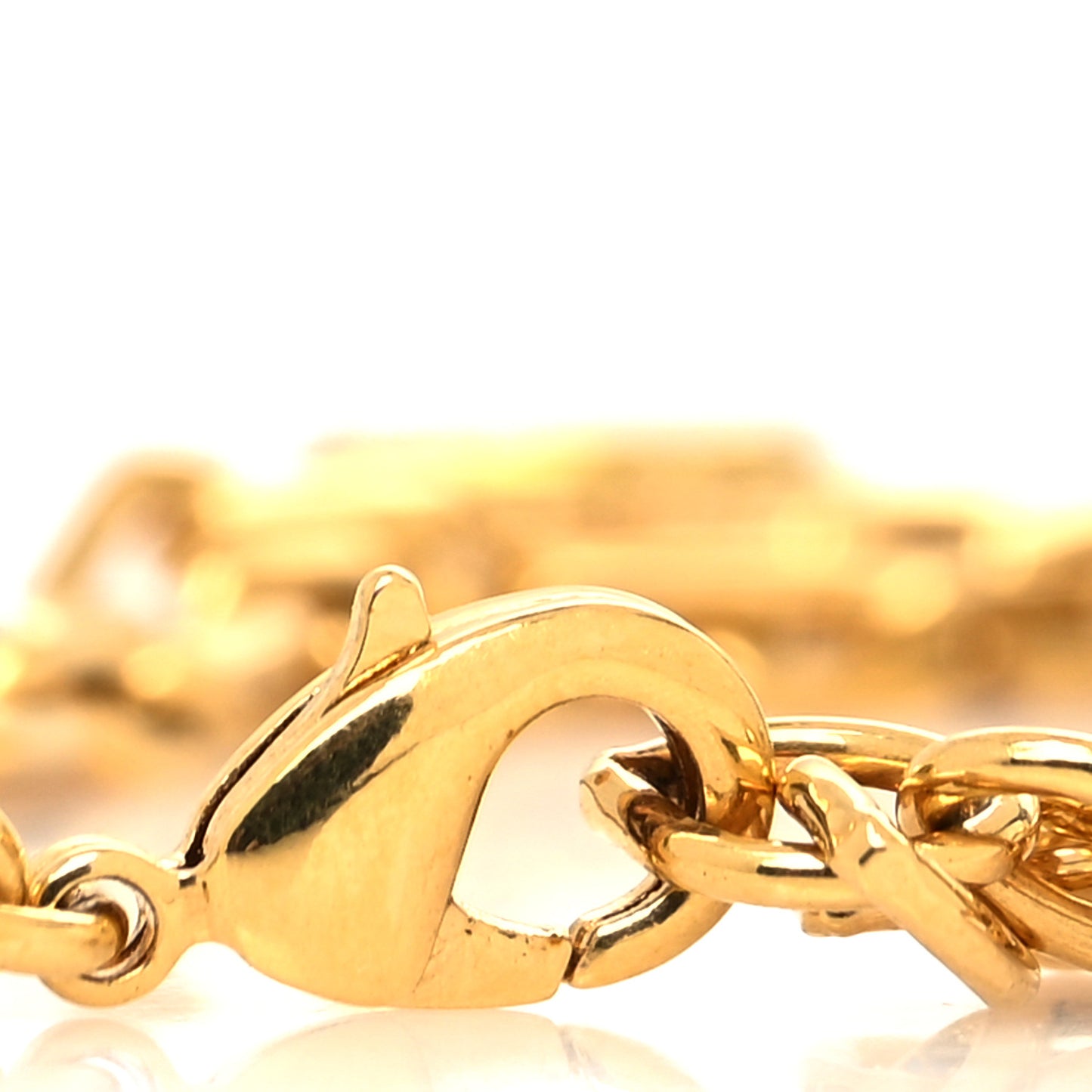 Crystal Heart Lock Bracelet Gold
