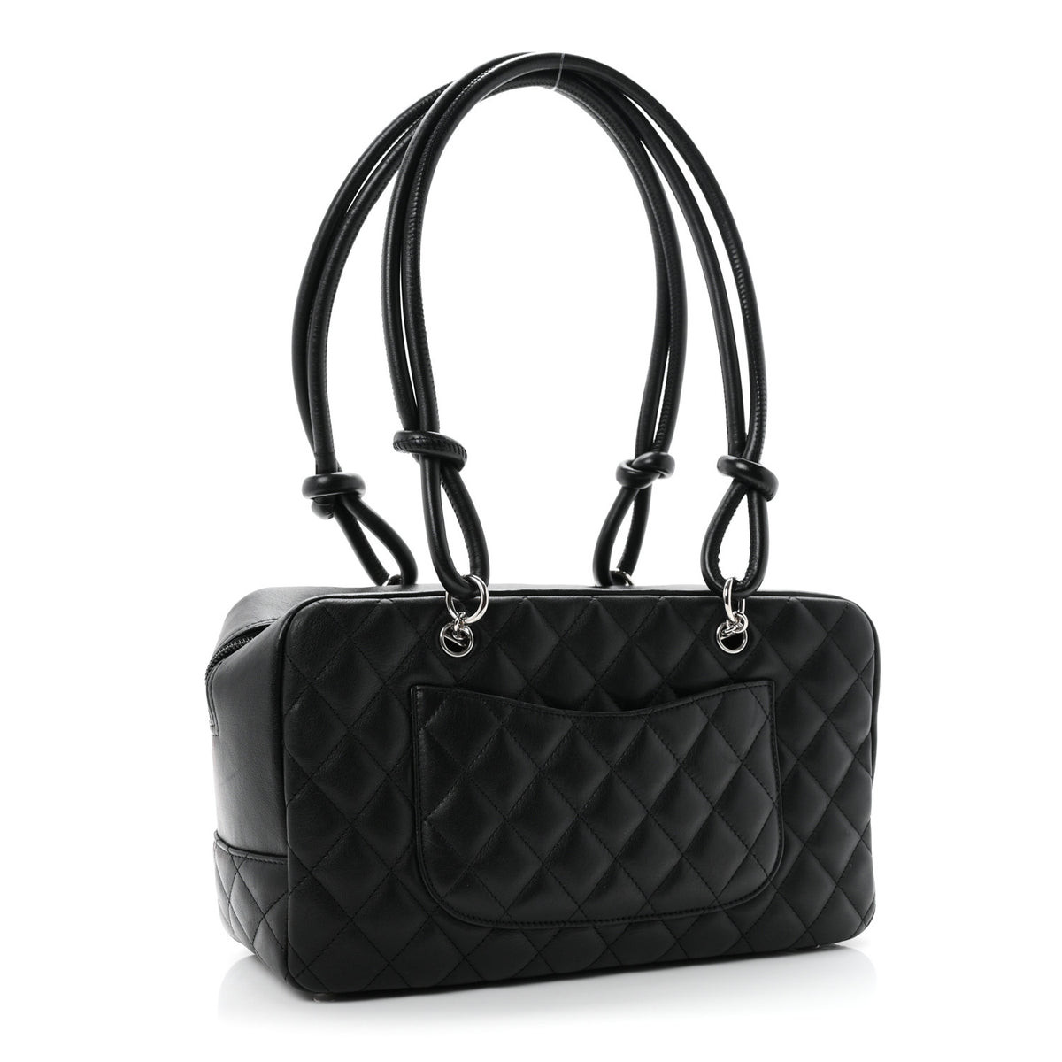 Chanel Calfskin Quilted Large Cambon Bowler Black 3 of 10