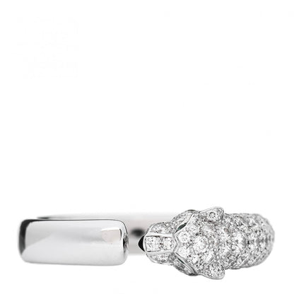 Cartier 18K White Gold Diamond Black Onyx Emerald Panthere De Cartier Ring 61 9.75 3 of 6