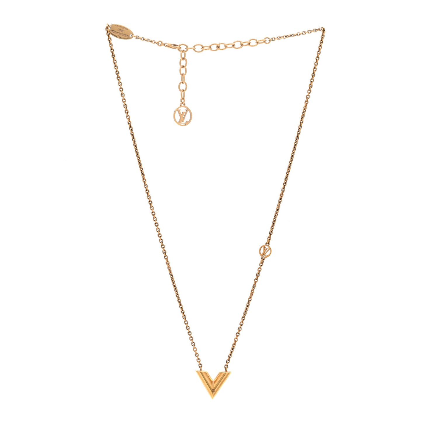 Essential V Necklace Gold